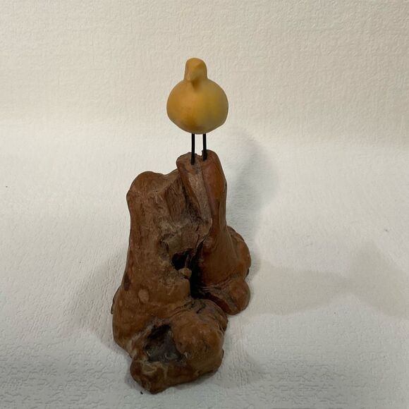 Vintage John Perry Single Seagull On Burlwood Sculpture Sign1986 Bird Figurine * - Picture 7 of 9